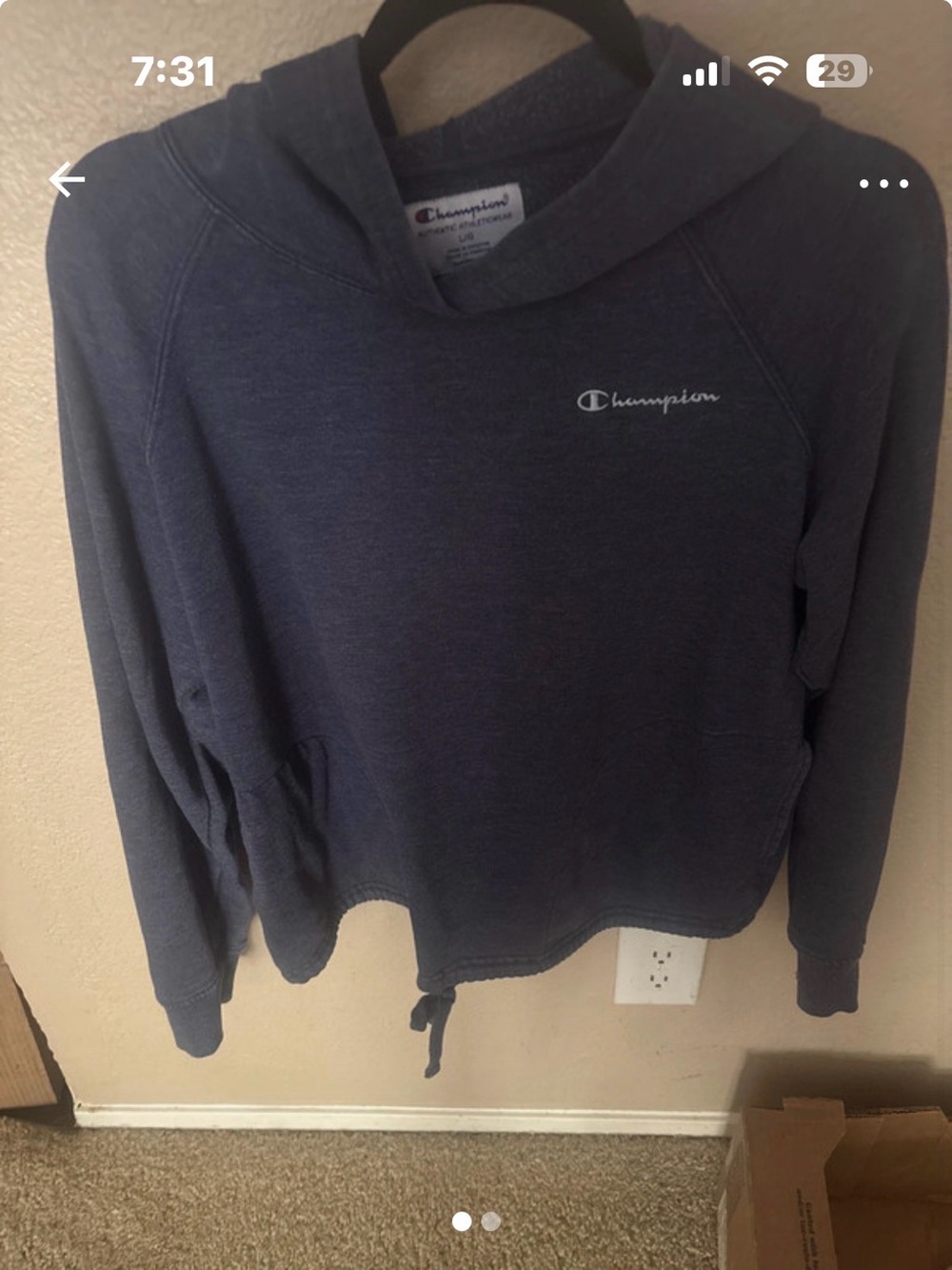 Champion Women’s Charcoal Gray Crewneck Sweatshirt with Small Logo